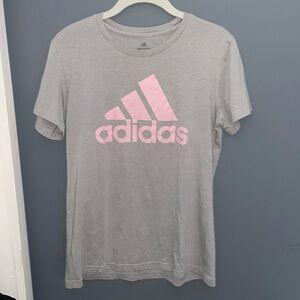 Adidas grey and pink T-shirt